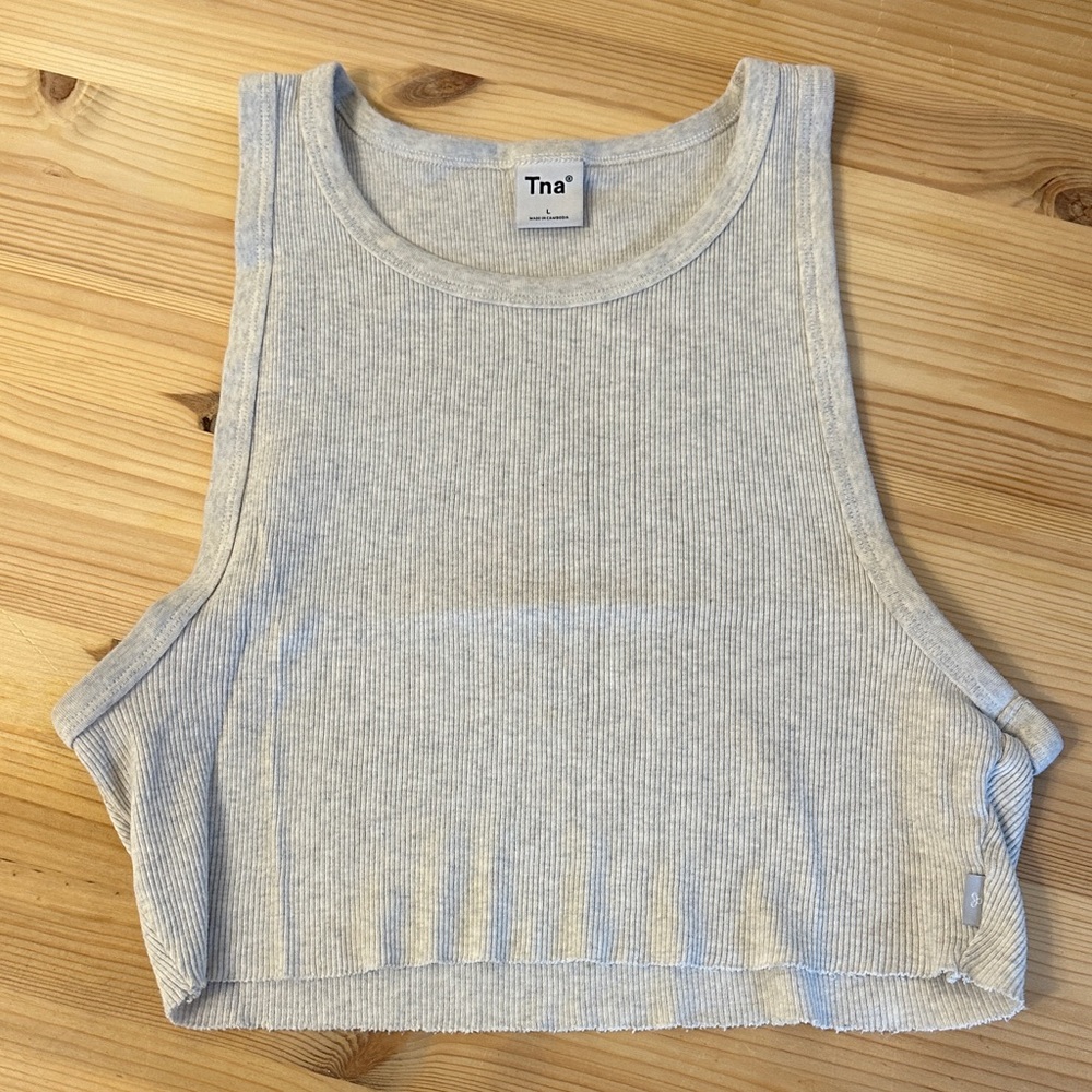 TNA White crop top Large